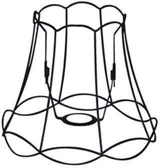 QAZQA Metalen lampenkap zwart 25|21 Granny Frame