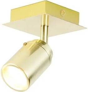 QAZQA Moderne badkamer spot messing vierkant IP44 Ducha