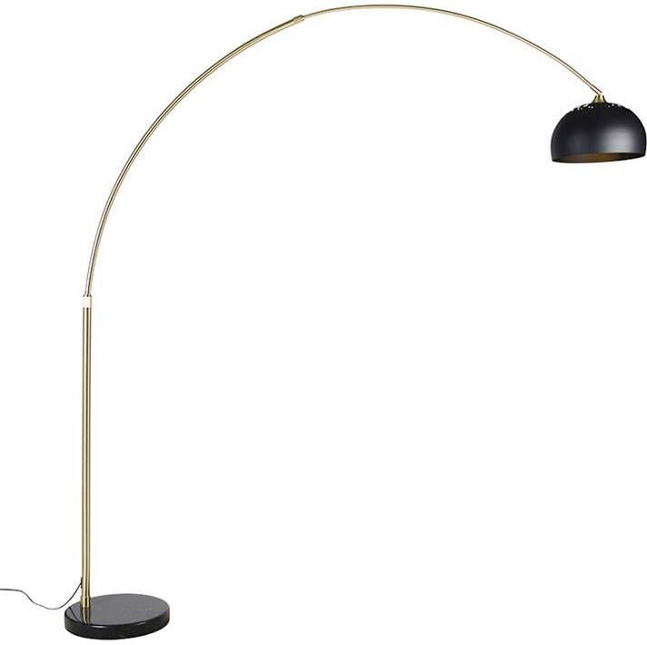 QAZQA xxl Moderne Vloerlamp Staande Lamp met kap 1 lichts H 269 cm Zwart Woonkamer Slaapkamer