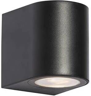 QAZQA Moderne Buiten Wandlamp Zwart Kunststof Ovaal Baleno