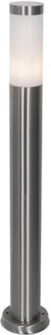 QAZQA rox Moderne Staande Buitenlamp Staande Lamp voor buiten 1 lichts H 80 cm Staal Buitenverlichting
