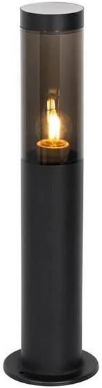 QAZQA Moderne buitenlamp paal zwart 45 cm IP44 Rox