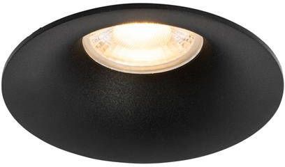 QAZQA Moderne inbouwspot zwart GU10 50mm Gijs