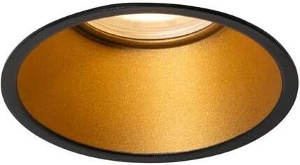 QAZQA Moderne inbouwspot zwart met goud GU10 50mm IP44 Dept