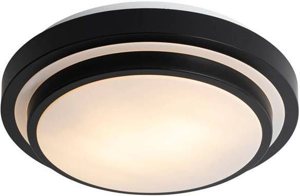 QAZQA Moderne plafondlamp zwart met wit 35 cm IP44 Walden