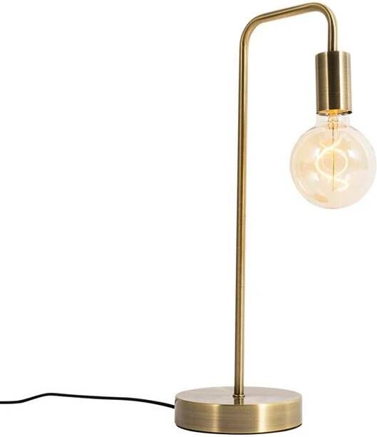 QAZQA Moderne tafellamp brons Facil