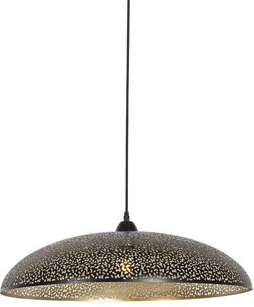 QAZQA Oosterse Hanglamp Zwart Met Goud 60 Cm Japke