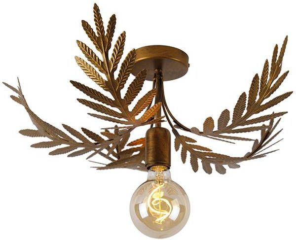QAZQA Vintage plafondlamp goud 46 cm Botanica