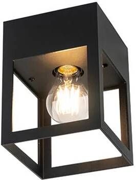 QAZQA Moderne plafondlamp zwart kubus Cela
