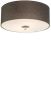 QAZQA Landelijke Plafondlamp Taupe 30 Cm Drum Jute - Thumbnail 1