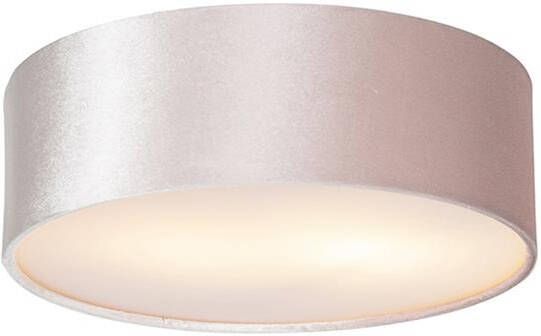 QAZQA Moderne plafondlamp roze 30 cm met gouden binnenkant Drum