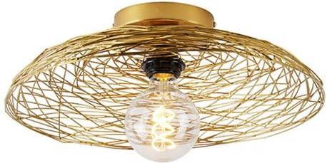 QAZQA Oosterse Plafondlamp Goud 40 Cm Glan