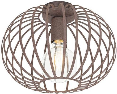 QAZQA Design Plafondlamp Roestbruin 30 Cm Johanna