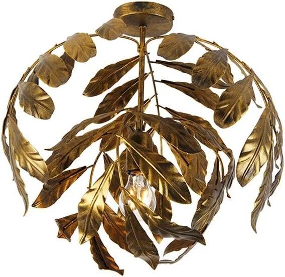 QAZQA Vintage plafondlamp antiek goud 45 cm Linden