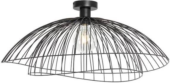 QAZQA Design Plafondlamp Zwart 66 Cm Pua
