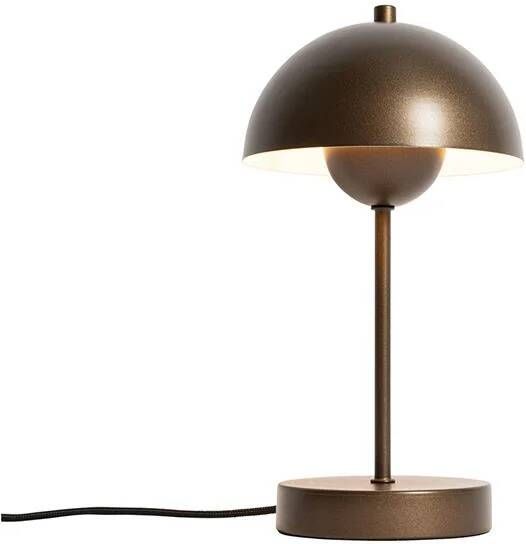 QAZQA Retro tafellamp mushroom donkerbrons Magnax Mini