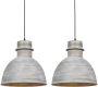 QAZQA dory Landelijke Hanglamp 2 lichts Ø 305 mm Grijs Woonkamer Slaapkamer Keuken - Thumbnail 1