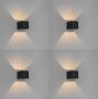 QAZQA transfer Moderne Wandlamp voor binnen 4 stuks D 105 mm Zwart Woonkamer Slaapkamer Keuken - Thumbnail 2