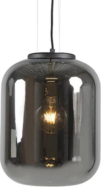 QAZQA Smart hanglamp zwart met smoke glas incl. WiFi A60 Bliss