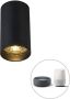 QAZQA tuba Design LED Dimbare Smart Plafondspot | Spotje | Opbouwspot incl. wifi met Dimmer 1 lichts Ø 5.5 cm Zwart Woonkamer | Slaapkamer | Keuken - Thumbnail 2