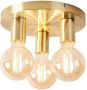 QAZQA facil Design LED Dimbare Smart Plafondlamp incl. wifi met Dimmer 3 lichts Ø 25 cm Goud Woonkamer Slaapkamer Keuken - Thumbnail 2