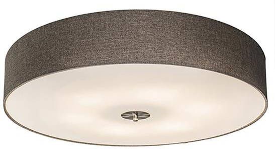 QAZQA Smart plafondlamp taupe 70 cm incl. 6 Wifi A60 Drum Jute