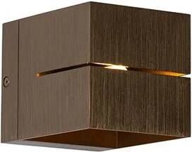 QAZQA Smart Wandlamp Donkerbrons 9 7 Cm Incl. Wifi G9 Transfer Groove