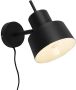 QAZQA chappie Retro LED Dimbare Smart Wandlamp incl. wifi met Dimmer voor binnen 1 lichts L 26 cm Zwart Woonkamer Slaapkamer Keuken - Thumbnail 2