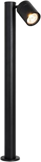 QAZQA solo Design Staande Buitenlamp Staande Lamp voor buiten 1 lichts H 80 cm Zwart Buitenverlichting