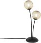 QAZQA Moderne tafellamp zwart met goud 2-lichts Athens Wire - Thumbnail 2