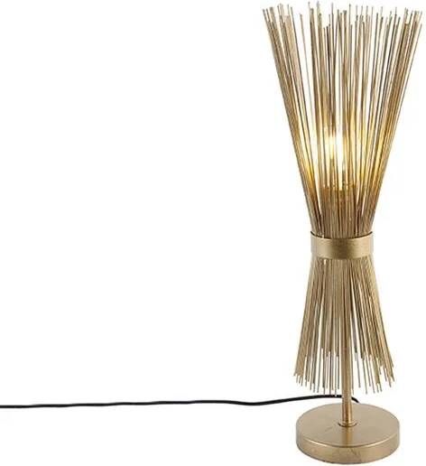 QAZQA Tafellamp broom Goud|messing Landelijk D 18cm