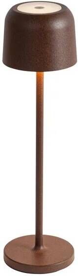 QAZQA Tafellamp Mushroom Roestbruin Oplaadbaar Incl. Laadstation Raika
