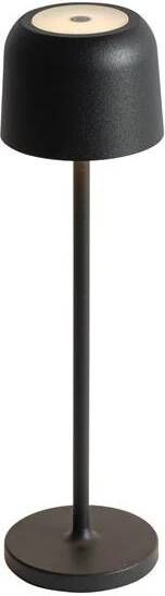 QAZQA Tafellamp mushroom zwart oplaadbaar incl. laadstation Raika