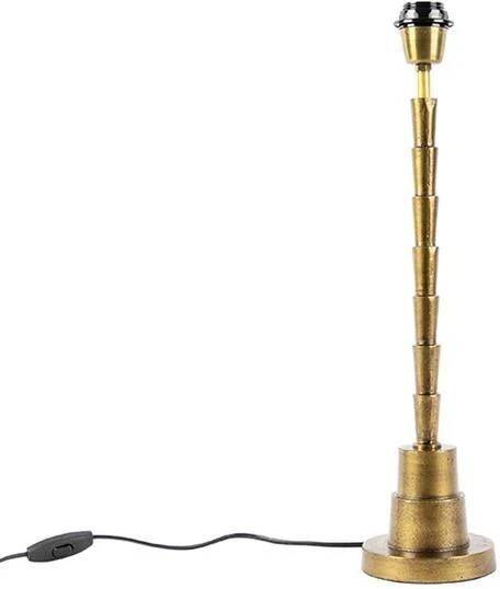 QAZQA Art Deco tafellamp brons zonder kap Pisos