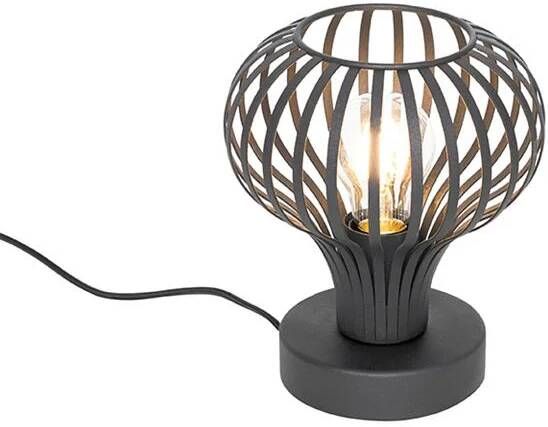QAZQA Tafellamp saffira Zwart Modern D 180mm