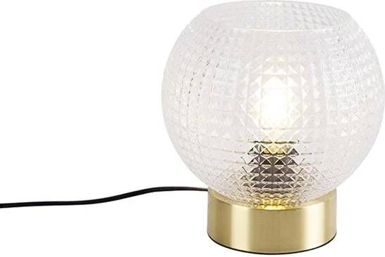 QAZQA Tafellamp sphere Goud|messing Art Deco D 200mm
