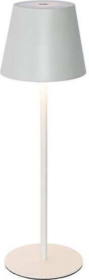QAZQA Tafellamp wit incl. LED dimbaar en oplaadbaar IP54 Murdock