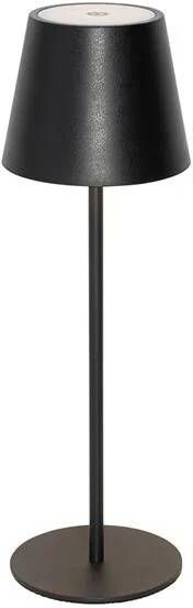 QAZQA Tafellamp zwart incl. LED dimbaar en oplaadbaar IP54 Murdock