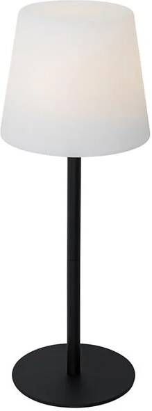 QAZQA Tafellamp zwart oplaadbaar incl. LED en dimmer IP54 Jude