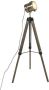 QAZQA Braha Industriele Tripod driepoot vloerlamp Staande Lamp 1 lichts H 1400 mm Bruin Industrieel Woonkamer Slaapkamer Keuken - Thumbnail 2