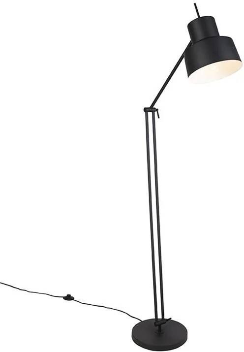 QAZQA chappie Vloerlamp 1 lichts H 1600 mm Zwart