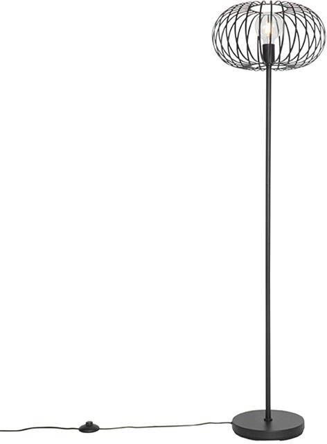 QAZQA Design vloerlamp zwart draad Johanna