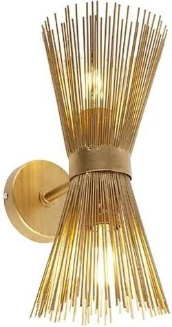 QAZQA Wandlamp broom Goud|messing Landelijk L 16cm