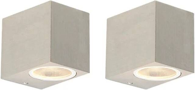 QAZQA baleno Design Wandlamp voor buiten 1 lichts D 90 mm Staal Buitenverlichting
