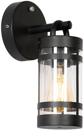 QAZQA Buiten wandlamp zwart IP44 Licht-donker sensor Ruben