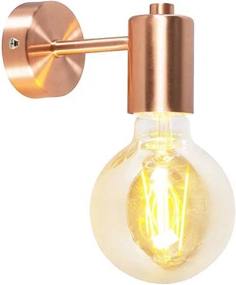 QAZQA facil Design Hanglamp voor binnen 1 lichts D 130 mm Koper Woonkamer Slaapkamer Keuken