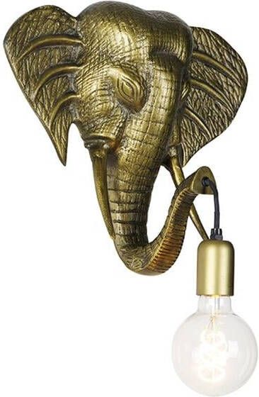 QAZQA Wandlamp wl-animal Goud|messing Landelijk L 395mm