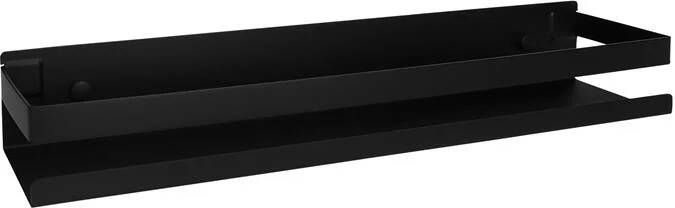 QUVIO Badkamerplank 40 cm Metaal Zwart