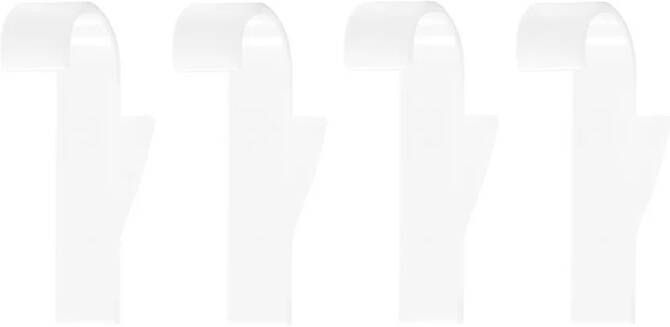 QUVIO Handdoekhouder plastic haakje set van 4 Wit