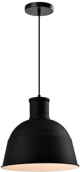 QUVIO Hanglamp industrieel Fabriekslamp rond D 33 cm Zwart